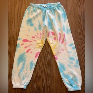 Spiritual Gangster Tie-Dye Sweatpants - Blue, Pink, Yellow